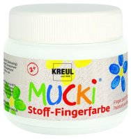 MUCKI  28101 Stoff-Fingerfarbe Weiß 150 ml