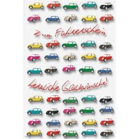 Glückwunschkarte Auto/Motorrad Führerschein 2...