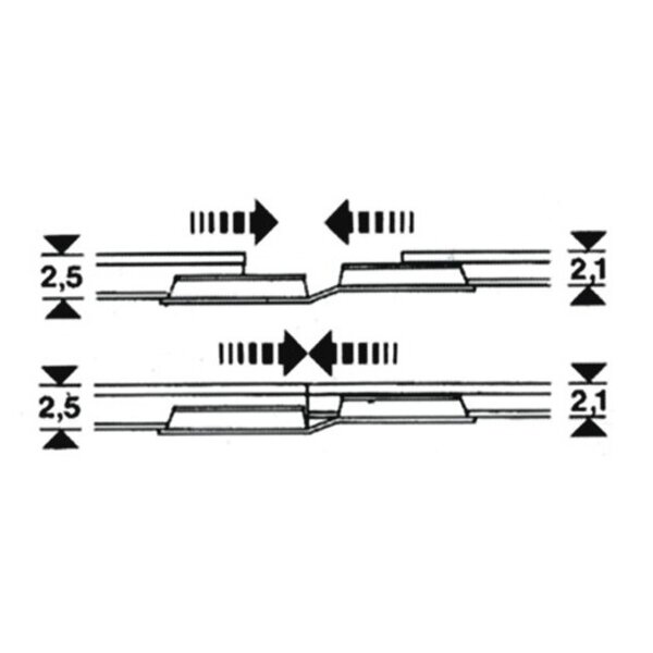 6437 - Übergangs-Schienenverbinder (20 Stück).