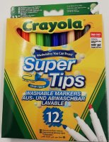 Crayola 075092 KLASSIK -  12 Supertips Einfach auswaschb....