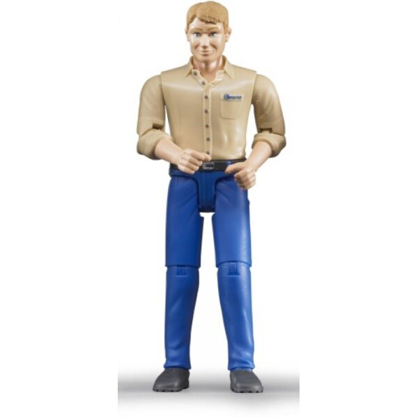 Bruder 60006 bworld Mann heller Hauttyp und blauer Hose
