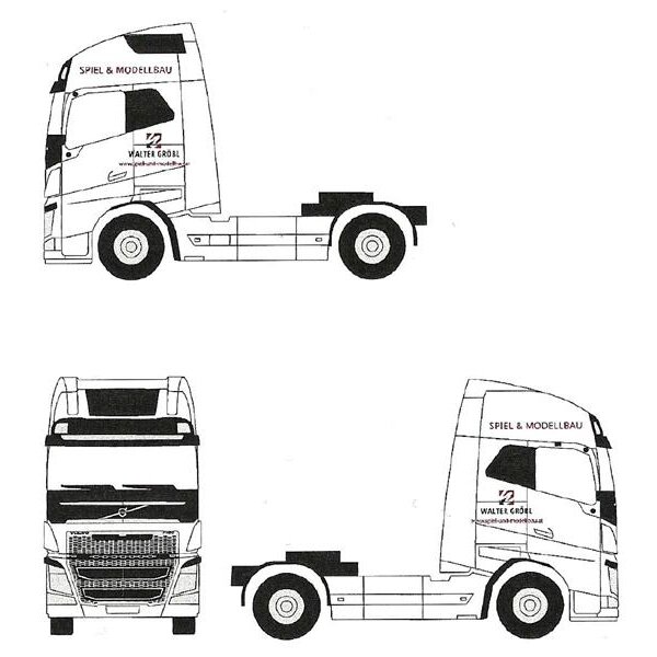 Volvo FH Globetrotter XL Euro 6, Werbeaufdruck Spiel & Modellbau