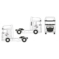 Daf XF Euro 6 Super Spacecab, Werbeaufdruck Spiel &...