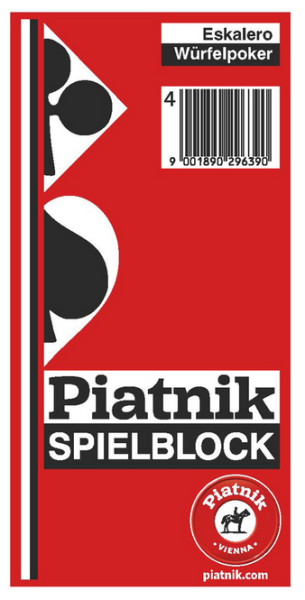 PIATNIK 296390 - Spielblock Eskalero-Yatzee-Block, 10er-Packung