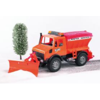 Bruder 02572 MB Unimog-Winterdienst mit Räumschild