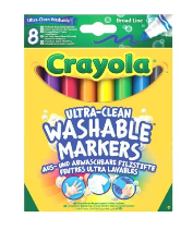Crayola 083281 KLASSIK -  8 Ultra Clean aus- & abwaschb. Filzstifte (EAN 0071662)