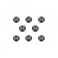 TAMIYA 300054642 - M4/4mm Stoppmutter (8) Schwarz elox.
