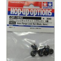 TAMIYA 300054642 - M4/4mm Stoppmutter (8) Schwarz elox.