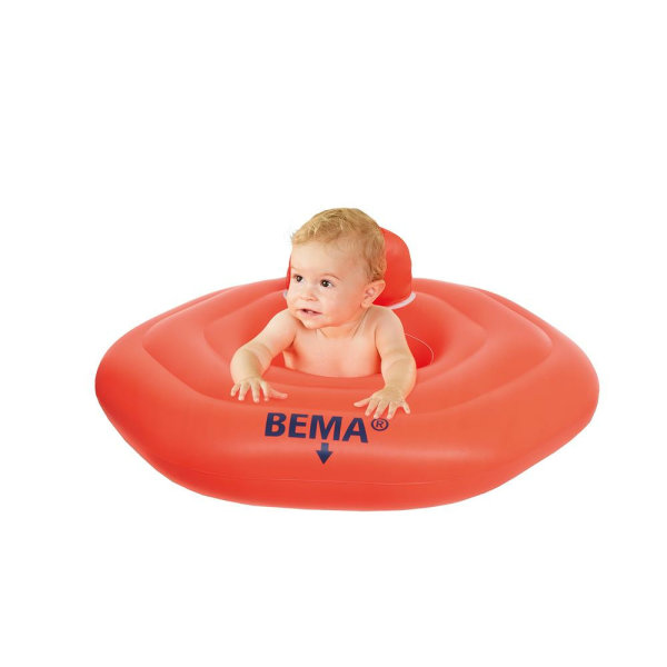 Happy People 18005 BEMA® Schwimmsitz, orange, ca. 68 x 64 cm, Gewicht: bis 11 kg, für Kinder bis 1 Jahr, vier Luftkammern