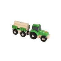 BRIO 33799 Traktor mit Holz-Anhänger
