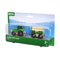 BRIO 33799 Traktor mit Holz-Anhänger