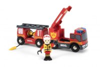 BRIO 63381100  Feuerwehr-Leiterfahrzeug mit Licht &...