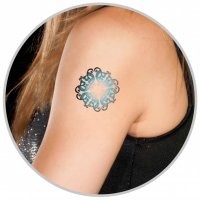 Metallic Tattoo L (blau)