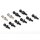 TRAXXAS - TRX7540X - Pivot balls: schwarz (6), silber (2), schwarz (lang) (2)
