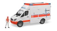 Bruder 02536 MB Sprinter Ambulanz mit Fahrer und L+S Modul