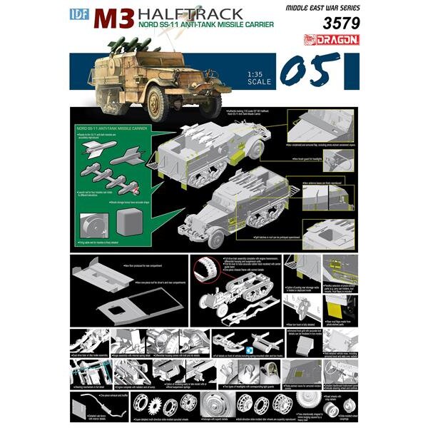 DRAGON (3579) 1:35 IDF M3 Halftrack Nord SS
