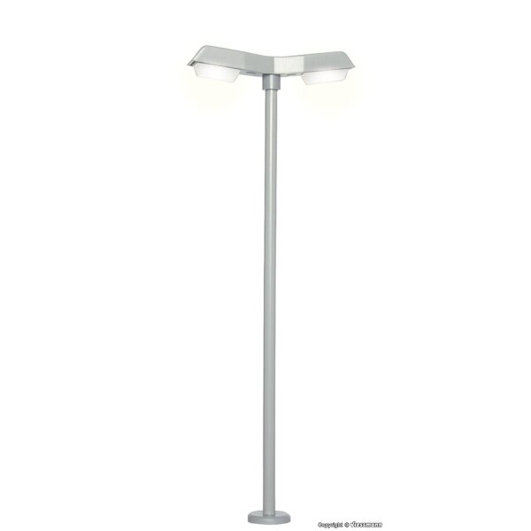Viessmann 6097 - H0 Straßenleuchte modern, doppelt, 2 LEDs weiß