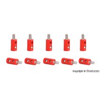 Viessmann 6871 - Querlochstecker rot, 10 Stueck