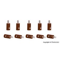 Viessmann 6873 - Querlochstecker braun, 10 Stu