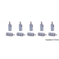 Viessmann 6876 - Querlochstecker grau, 10 Stück