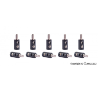 Viessmann 6877 - Querlochstecker schwarz, 10 Stück