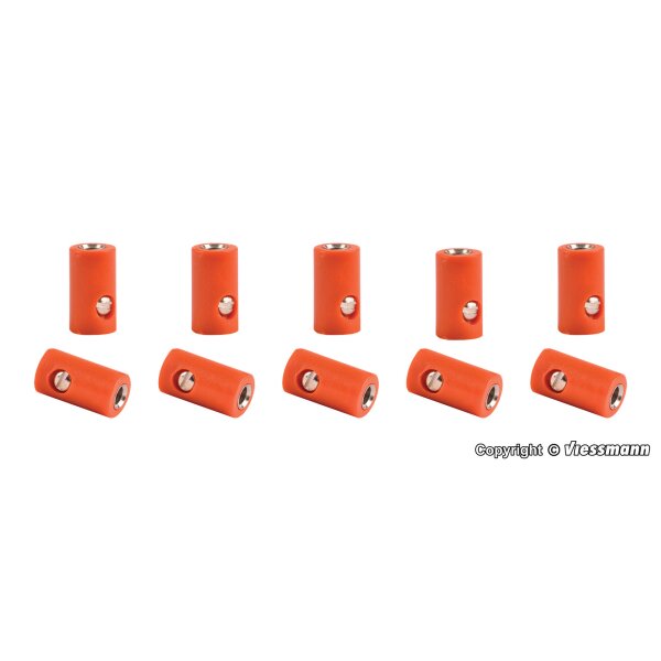 Viessmann 6884 - Muffen orange, 10 Stueck