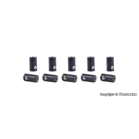Viessmann 6886 - Muffen schwarz, 10 Stueck
