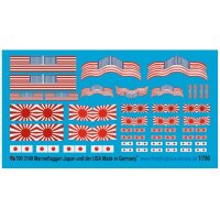 Peddinghaus 3149 US and Imperial Japonese navy flags 1/700