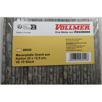 VOLLMER 46040 - H0 Mauerplatte Granit, 10 Stk