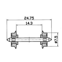 ROCO (40189) Radsatz 7,5mm isoliert