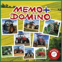 PIATNIK 659492 - Kompaktspiel Memo und Domino Traktoren