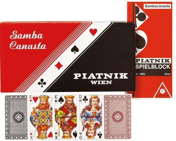PIATNIK 269738 - Kartenspiel Standard Classic Samba Canasta - Dreifachspiel