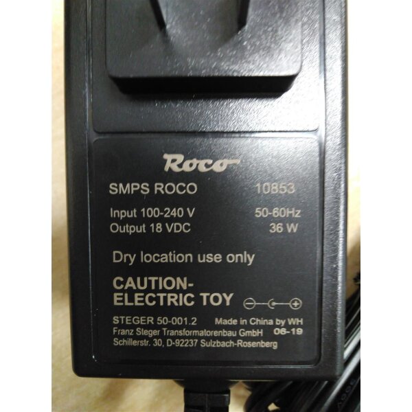 ROCO (96307 )Netzteil + Kabel - 18V/2A USA