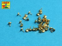 ABER 16.106 - 1:16 Turned rivets 0,9 x1,3 x 0,5mm 40 pcs