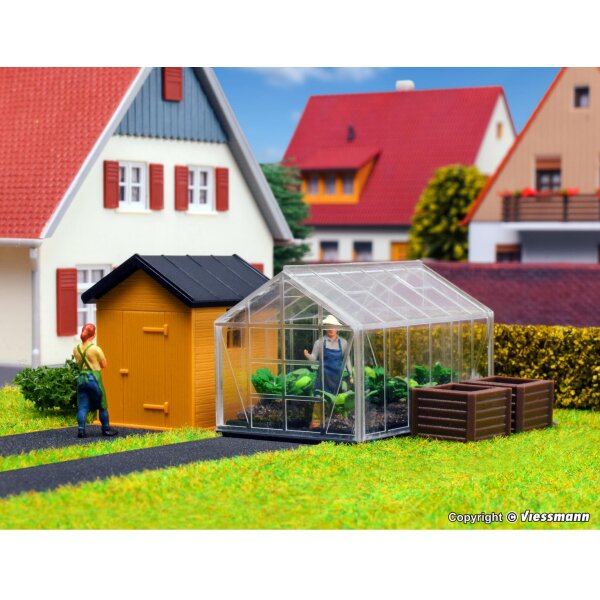 KIBRI 38144 - H0 Garten- und Gewächshaus