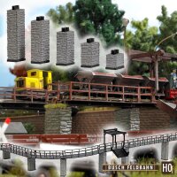 Busch 12387 Brückenpfeiler Set 5 Höhen für...