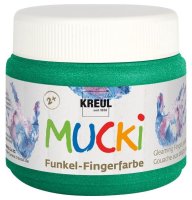 MUCKI  23123 Funkel-Fingerfarbe Smaragd-Grün 150 ml