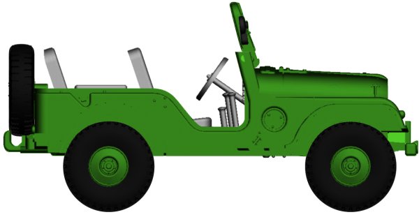 BREKINA (58901) Jeep Universal, Military-Version, von Arwico (CH)