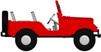 BREKINA (58904) Jeep Universal, rot, von Arwico  (CH)
