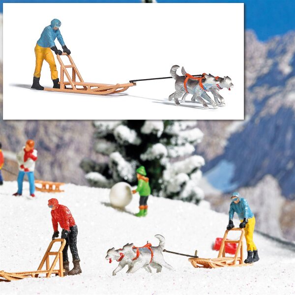 Busch 7817 Action Set: Hundeschlitten H0