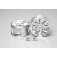 Tamiya 300050676 M-Chassis 8-Spei. Felgen (2) Chrom 24mm