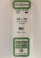 evergreen 377 Vierkantprofile, 600x2,5x4,0 mm, 10 Stück