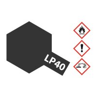 Tamiya  LP-40 Metallic-Schwarz glzd. 10ml