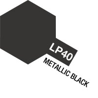 Tamiya  LP-40 Metallic-Schwarz glzd. 10ml