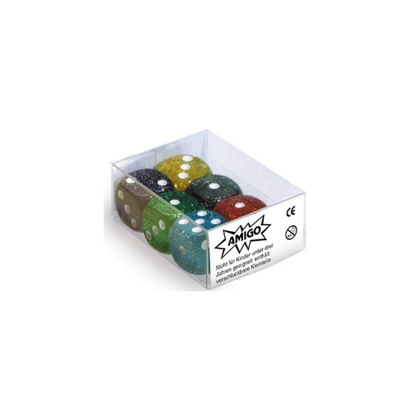 AMIGO 00059 Würfel Glitter W06 Set gemischt