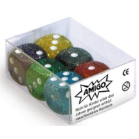 AMIGO 00059 Würfel Glitter W06 Set gemischt