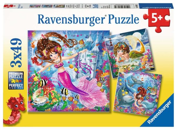 Ravensburger 3 X 49 Teile - 08063 Bezaubernde Meerjungfrauen