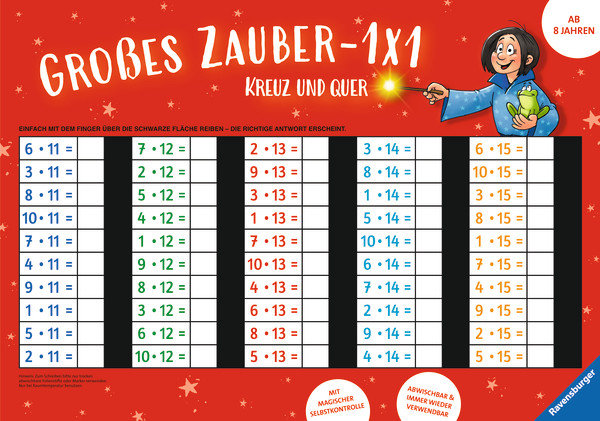 Ravensburger 41586 Zaubertafel: Großes Zauber-1x1: Kreuz und quer