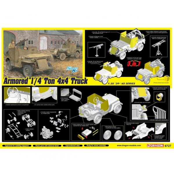 DRAGON 500776727 - 1:35 Armored 1/4-Ton 4x4 Truc