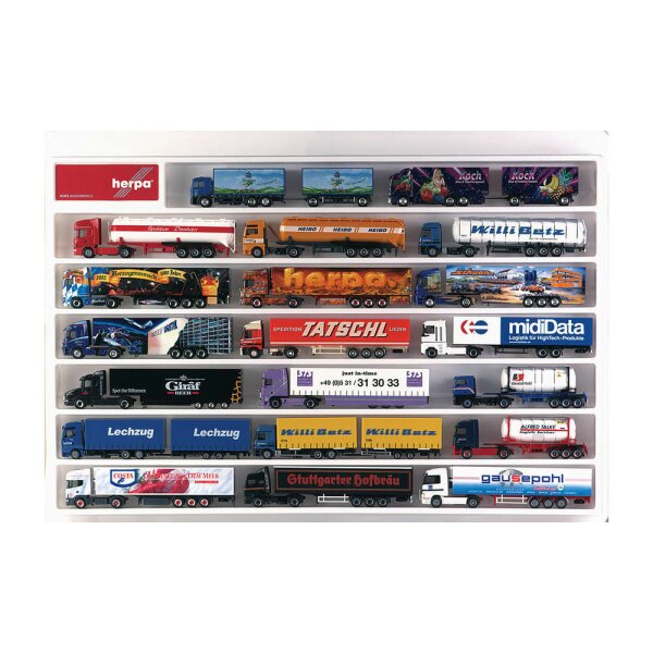 HERPA 029254 LKW-Schaukasten(weiß)Eurolänge